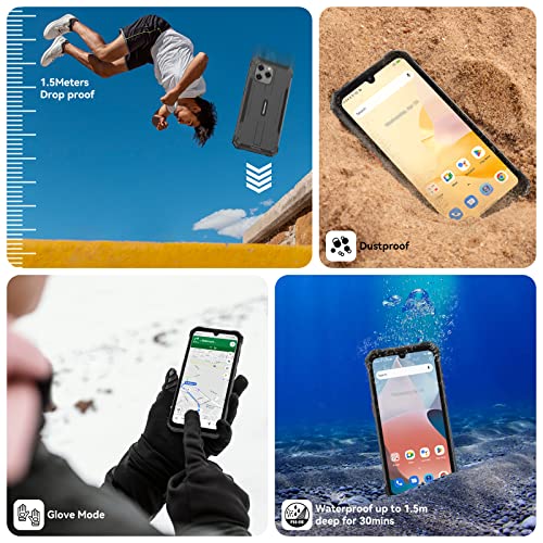 Rugged Smartphone, Blackview BV5300Pro(2023) 7GB+64GB/1TB TF, 6580mAh, 2.3GHz Octa-core, IP68&IP69K, 4G Android 12 Phone, 3 Cards Slot, 13MP+8MP Waterproof Phone Camera, 6.1’’ HD+ Display, NFC - Black