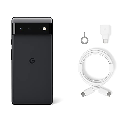 Google Pixel 6 – Unlocked Android 5G Smartphone with 50 Megapixel Camera and Wide-Angle Lens – 128 GB – Stormy Black