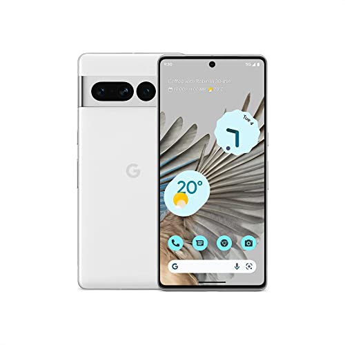 Google Pixel 7 Pro – Unlocked Android 5G smartphone with telephoto lens, wide-angle lens and 24-hour battery – 128GB – Snow (Renewed)