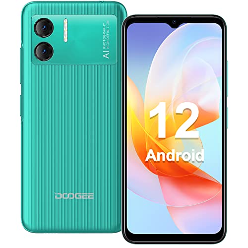DOOGEE X98 SIM-Free & Unlocked Mobile Phones, Android 12 Smartphone, 16GB, 1TB Extension, 6.52 inch HD+ Screen, 4200mAh Battery, 8MP AI Camera, 4G Dual SIM Cheap Phones, OTG/GPS, Face ID - Green