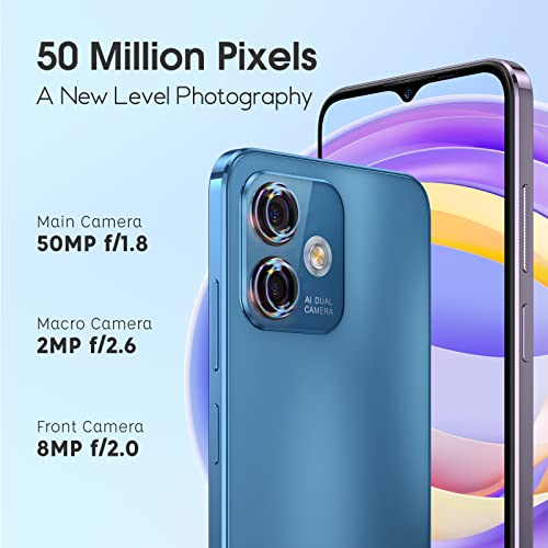 Ulefone Note 16 Pro Mobile Phones (2023), 16GB+128GB/256GB SD Android 13 50MP Camera Octa Core Smartphone SIM Free Unlocked 6.52” HD+ 4400mAh 4G Dual SIM Fingerprint Face ID GPS OTG, UK Version- Black