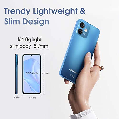 Ulefone Note 16 Pro Mobile Phones (2023), 16GB+128GB/256GB SD Android 13 50MP Camera Octa Core Smartphone SIM Free Unlocked 6.52” HD+ 4400mAh 4G Dual SIM Fingerprint Face ID GPS OTG, UK Version- Black