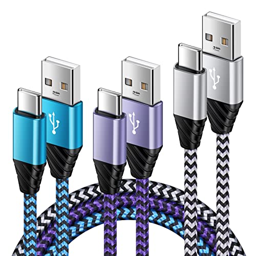 USB C Samsung Phone Charger Cable Lead, 3Pack 3FT+3FT+6FT Type C Charger Cable Fast Charging for Samsung Galaxy A12 A13 A14 A22 A33 A50 S23 S22 S21 S20 S10 S9, Huawei P50 P40 P30 Lite, Google Pixel