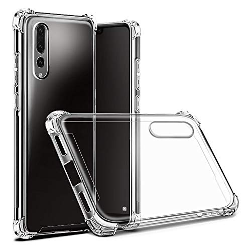 Hually Case for Huawei P20 Pro, Ultra Thin P20 PRO Case with Flexible TPU Hard PC Back All Round Protection, Shock Absorbent Cover for Huawei P20 Pro - Crystal Clear