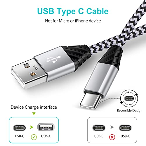 USB C Samsung Phone Charger Cable Lead, 3Pack 3FT+3FT+6FT Type C Charger Cable Fast Charging for Samsung Galaxy A12 A13 A14 A22 A33 A50 S23 S22 S21 S20 S10 S9, Huawei P50 P40 P30 Lite, Google Pixel