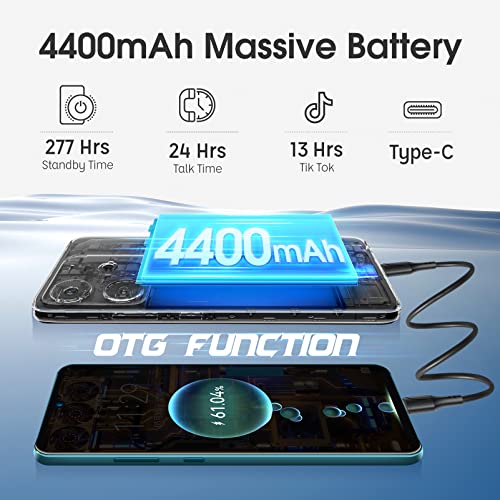 Ulefone Note 16 Pro Mobile Phones (2023), 16GB+128GB/256GB SD Android 13 50MP Camera Octa Core Smartphone SIM Free Unlocked 6.52” HD+ 4400mAh 4G Dual SIM Fingerprint Face ID GPS OTG, UK Version- Black