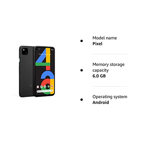 Google Pixel 4a, 128GB- Black- Unlocked (Renewed)