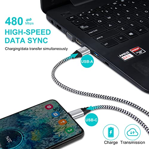 USB C Samsung Phone Charger Cable Lead, 3Pack 3FT+3FT+6FT Type C Charger Cable Fast Charging for Samsung Galaxy A12 A13 A14 A22 A33 A50 S23 S22 S21 S20 S10 S9, Huawei P50 P40 P30 Lite, Google Pixel