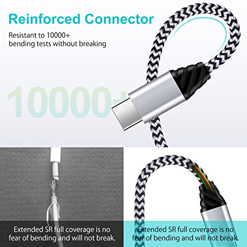 USB C Samsung Phone Charger Cable Lead, 3Pack 3FT+3FT+6FT Type C Charger Cable Fast Charging for Samsung Galaxy A12 A13 A14 A22 A33 A50 S23 S22 S21 S20 S10 S9, Huawei P50 P40 P30 Lite, Google Pixel