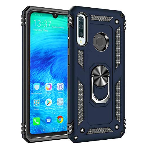 Case Compatible With Huawei P30 Lite / P30 Lite New Edition Case with Magnetic Ring Holder - Hybrid Armor Defender Dual Layer Anti-Scratch Kickstand Shockproof Cover (Blue)