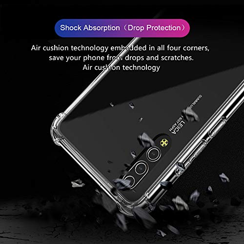 Hually Case for Huawei P20 Pro, Ultra Thin P20 PRO Case with Flexible TPU Hard PC Back All Round Protection, Shock Absorbent Cover for Huawei P20 Pro - Crystal Clear
