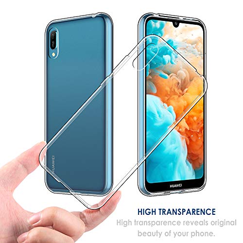 Simpeak Case Compatible with Huawei Y6 2019 / Huawei Y6 Pro 2019, Transparent Protective Case Cover Replacement for Huawei Y6 2019, Phone Case Silicone Clear Ultra-thin Soft TPU Gel Cover