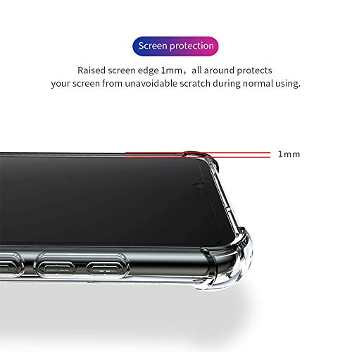 Hually Case for Huawei P20 Pro, Ultra Thin P20 PRO Case with Flexible TPU Hard PC Back All Round Protection, Shock Absorbent Cover for Huawei P20 Pro - Crystal Clear