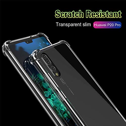 Hually Case for Huawei P20 Pro, Ultra Thin P20 PRO Case with Flexible TPU Hard PC Back All Round Protection, Shock Absorbent Cover for Huawei P20 Pro - Crystal Clear