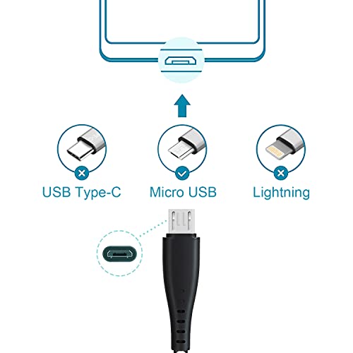 Micro USB Cable 2m 2m For Huawei P8 Lite 2017/P9 Lite/P10 Lite/P Smart Plus 2019/Honor 10 Lite/9 Lite/20 Lite,Honor 8x 7A 7S Y5 Y6 Y7 ii 2018 Charging Charger Lead,2.4 A Fast Charge Phone Power Wire