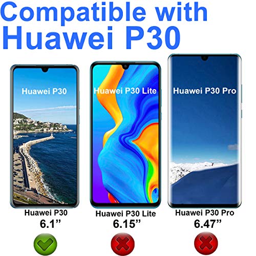 4youquality [3-Pack[Full Coverage] Screen Protector for Huawei P30, Tempered Glass Film [Full-Coverage][LifetimeWarranty][Anti-Scratch][Anti-Shatter]