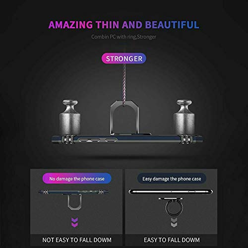 Case Compatible With Huawei P30 Lite / P30 Lite New Edition Case with Magnetic Ring Holder - Hybrid Armor Defender Dual Layer Anti-Scratch Kickstand Shockproof Cover (Blue)