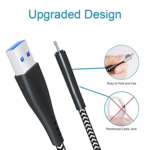 Micro USB Cable 2m 2m For Huawei P8 Lite 2017/P9 Lite/P10 Lite/P Smart Plus 2019/Honor 10 Lite/9 Lite/20 Lite,Honor 8x 7A 7S Y5 Y6 Y7 ii 2018 Charging Charger Lead,2.4 A Fast Charge Phone Power Wire