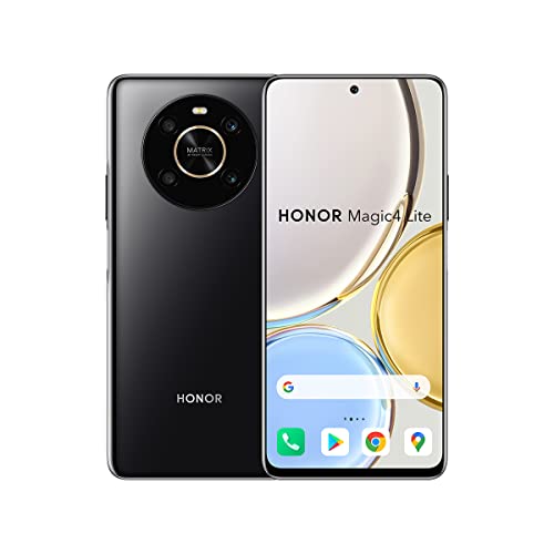 HONOR Magic 4 Lite 4G Smartphone 6 + 128 GB Android 11 Mobile Phone with 64 MP Camera, 6,81” 90Hz LCD, Snapdragon 680, 66W Fast Charging with 4800mAh Battery, 2 Year Warranty, Black