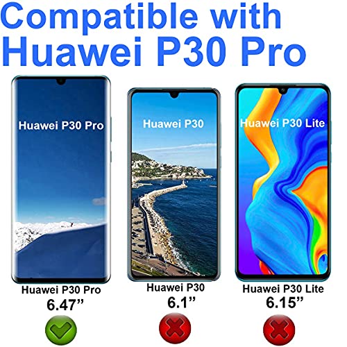 4youquality [3-Pack[Full Coverage] Screen Protector for Huawei P30 Pro, Tempered Glass Film [Full-Coverage][LifetimeWarranty][Anti-Scratch][Anti-Shatter]