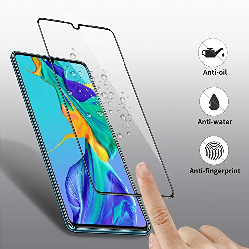 4youquality [3-Pack[Full Coverage] Screen Protector for Huawei P30, Tempered Glass Film [Full-Coverage][LifetimeWarranty][Anti-Scratch][Anti-Shatter]