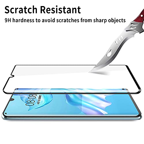 4youquality [3-Pack[Full Coverage] Screen Protector for Huawei P30 Pro, Tempered Glass Film [Full-Coverage][LifetimeWarranty][Anti-Scratch][Anti-Shatter]