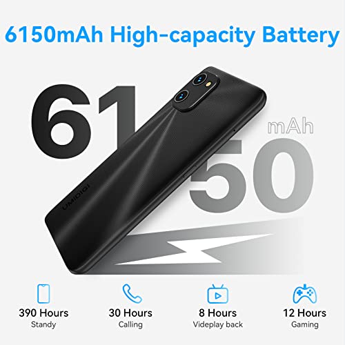 UMIDIGI Mobile Phone, Power 7S Smartphone, 6150mAh Battery, 4G+64GB (Expanded 256GB), Dual SIM Card + TF Smartphone, 6.7'' FHD+ Screen, 16+8MP AI Camera, Android 11 Phone, GPS Face Unlock