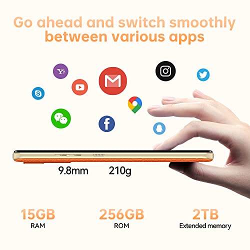 OUKITEL C33 Mobile phones, 15GB+256GB (Expandable 2TB) Phone, Android 13, 50MP+5MP Camera, 6.8" HD+ Display, 5150mAh Battery&10W Quick Charge, 6G Dual SIM Smartphone, FaceID/Fingerprint/GPS/OTG