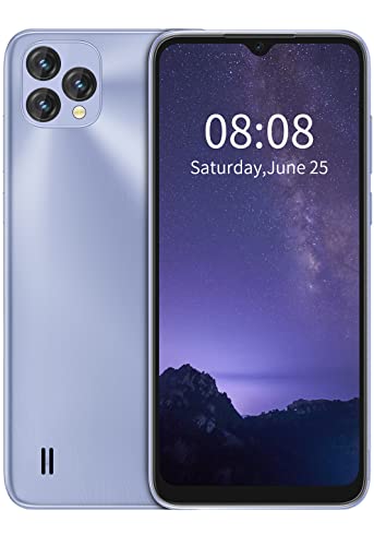 OSCAL Mobile Phones, C60 Android Smartphone, 4GB(up to 7GB) RAM+32GB/TF 1TB, 13MP+5MP Cameras, 4780mAh, 4G Sim Free Unlocked, 6.528 inch HD+ IPS Screen, Dual Nano Sim, Face Unlock - Purple