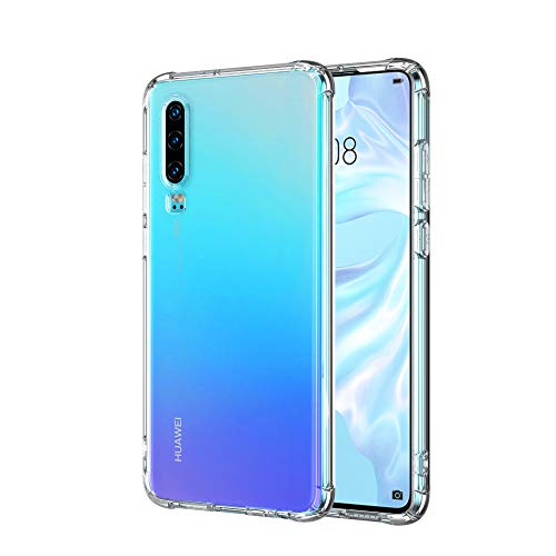 ULuck Case Compatible with Huawei P30, Crystal Clear Anti-Yellow Ultra Slim Soft TPU Silicone Shockproof, Anti-Scratch phone Case Cover - Pure Clear (6.1 inch)
