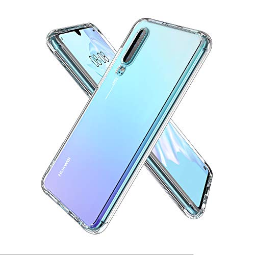 ULuck Case Compatible with Huawei P30, Crystal Clear Anti-Yellow Ultra Slim Soft TPU Silicone Shockproof, Anti-Scratch phone Case Cover - Pure Clear (6.1 inch)