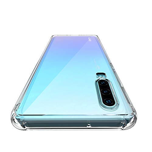 ULuck Case Compatible with Huawei P30, Crystal Clear Anti-Yellow Ultra Slim Soft TPU Silicone Shockproof, Anti-Scratch phone Case Cover - Pure Clear (6.1 inch)