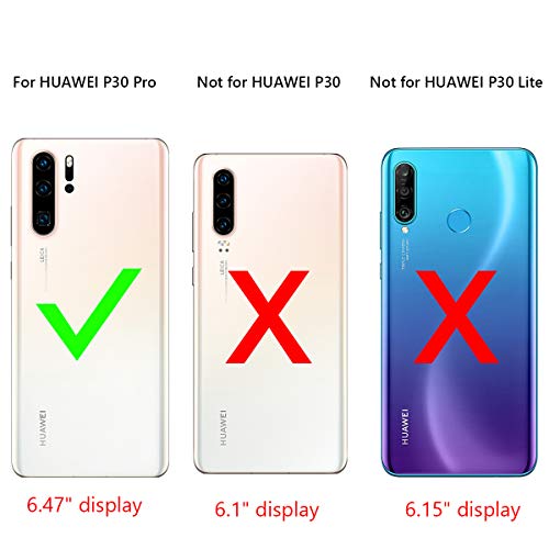 Coolden for Huawei P30 Pro Case Armor Shockproof Case for Huawei P30 Pro Wallet Case Cover Protective Case Rubber Bumper Card Holder Slot Wallet Case Cover for Huawei P30 Pro Phone Case (Purple)