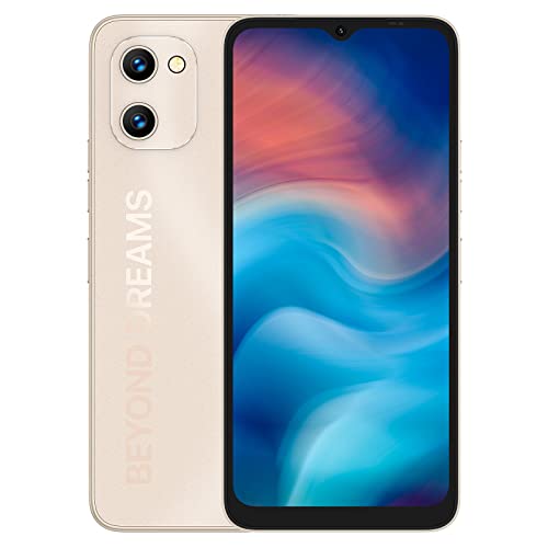 UMIDIGI Mobile Phone (2023) G1,Android 12 Go SIM Free Unlocked Smartphone,5150mAh Battery,6.52”HD+Screen 3+32GB RAM/256GB Extension,13MP Camera 4G Dual SIM/Face ID/GPS OTG/UK Version(Gold)