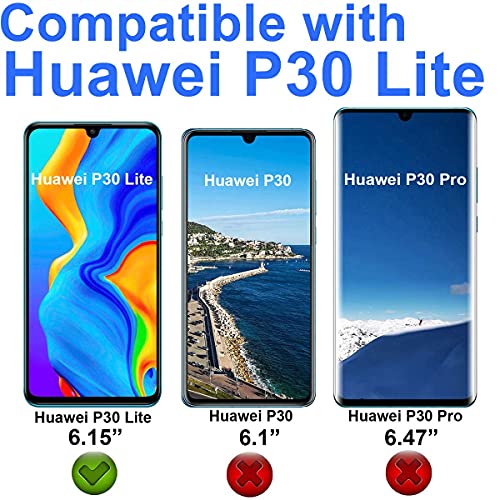 4youquality [3-Pack[Full Coverage] Screen Protector for Huawei P30 Lite, Tempered Glass Film [Full-Coverage][LifetimeWarranty][Anti-Scratch][Anti-Shatter]