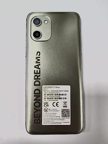 UMIDIGI C1 Max Sim Free Unlocked Phone, Android 12, 50MP+8MP Camera， Dual SIM 4G Mobile phone, 5150 mAh Cheap Smartphone, 6.52" HD+ Display, 6+128GB (Expanded to 256GB), Facial Fingerprint Unlocking