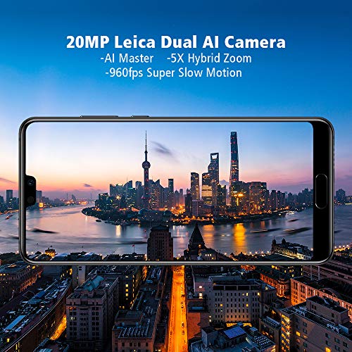 Huawei P20 128 GB 5.8-Inch FHD+ FullView Android 8.1 SIM-Free Smartphone with Veho Headphones, Single SIM, UK Version - Black