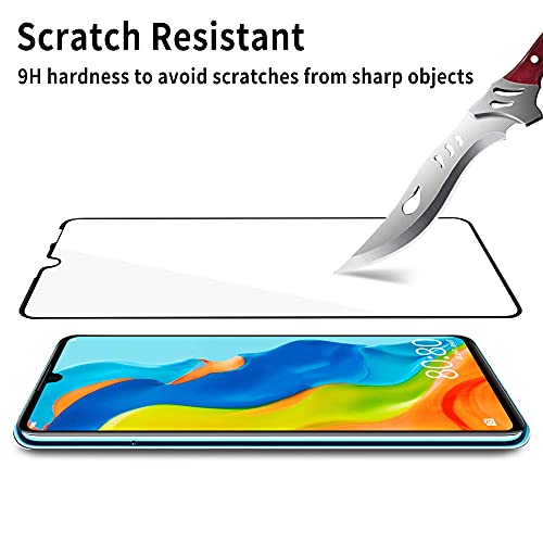 4youquality [3-Pack[Full Coverage] Screen Protector for Huawei P30 Lite, Tempered Glass Film [Full-Coverage][LifetimeWarranty][Anti-Scratch][Anti-Shatter]