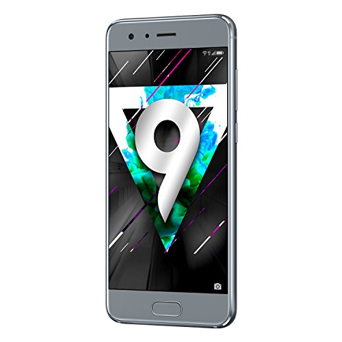 Honor 9-4GB+64GB Dual Sim, Dual Camera 20+12MP, Fast Charge, 5.15" SIM-Free Smartphone - UK Official Device - Grey