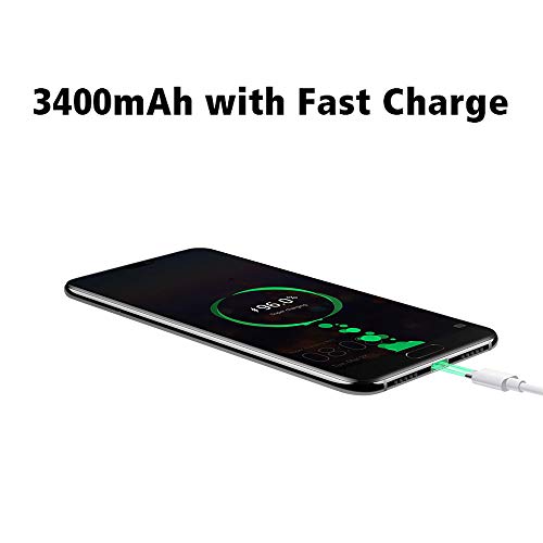 Huawei P20 128 GB 5.8-Inch FHD+ FullView Android 8.1 SIM-Free Smartphone with Veho Headphones, Single SIM, UK Version - Black