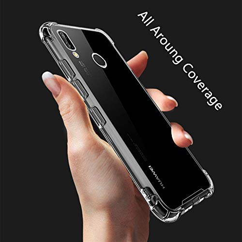 Hually Case for Huawei P20 lite, P20 lite case Crystal Clear [Slim-Fit] [Anti-Scratch] [Shock Absorption] Phone Cover for Huawei P20 Lite/Nova 3E Case,Transparent Silicone TPU