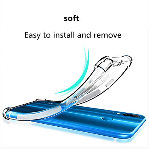 Hually Case for Huawei P20 lite, P20 lite case Crystal Clear [Slim-Fit] [Anti-Scratch] [Shock Absorption] Phone Cover for Huawei P20 Lite/Nova 3E Case,Transparent Silicone TPU