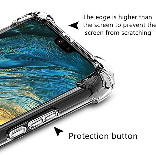 Hually Case for Huawei P20 lite, P20 lite case Crystal Clear [Slim-Fit] [Anti-Scratch] [Shock Absorption] Phone Cover for Huawei P20 Lite/Nova 3E Case,Transparent Silicone TPU