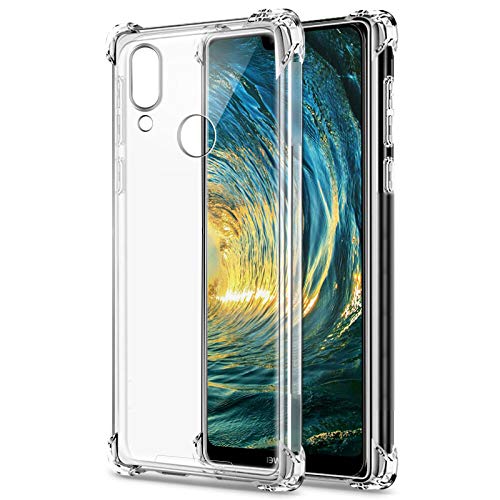Hually Case for Huawei P20 lite, P20 lite case Crystal Clear [Slim-Fit] [Anti-Scratch] [Shock Absorption] Phone Cover for Huawei P20 Lite/Nova 3E Case,Transparent Silicone TPU