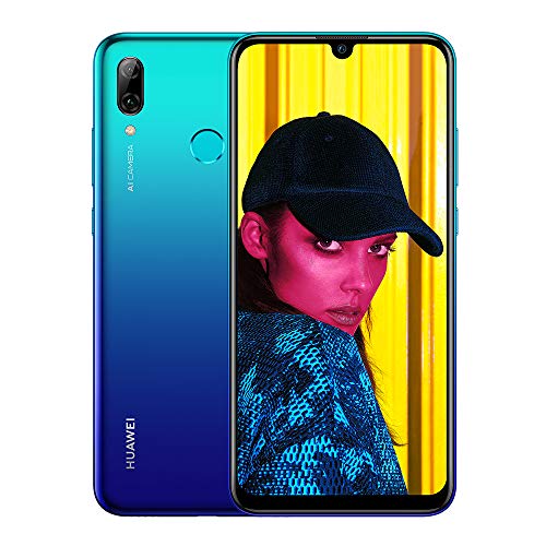 Huawei P Smart 2019 64 GB 6.21-Inch 2K FullView Dewdrop SIM-Free Smartphone with Dual AI Camera, Android 9.0, Single SIM, UK Version, Aurora Blue