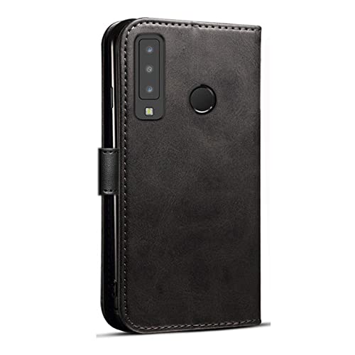 Huawei P30 Lite Case, Leather Wallet with Flip Cover, Credit Card Pockets and Stand Compatible with Huawei P30 Lite (Black)