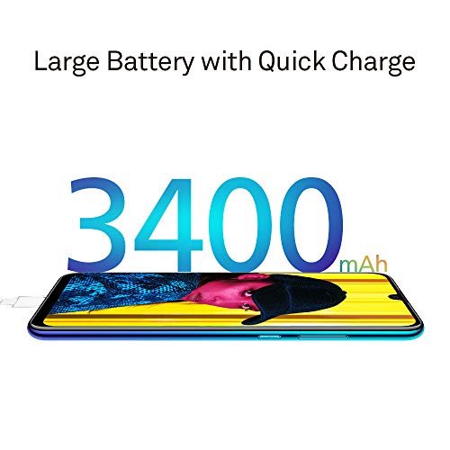 Huawei P Smart 2019 64 GB 6.21-Inch 2K FullView Dewdrop SIM-Free Smartphone with Dual AI Camera, Android 9.0, Single SIM, UK Version, Aurora Blue