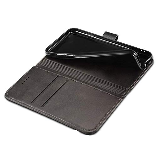 Huawei P Smart 2019 / Honor 10 Lite Case, Premium PU Leather Flip Wallet Phone Case Cover with Magnetic Closure Stand Card Holder for Huawei P Smart 2019 / Honor 10 Lite (Black Book)