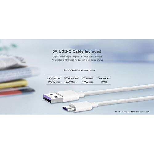 Official Huawei SuperCharge USB-C Charger, Max 40 W, Mains Powered USB-C Super Fast Phone Charger for Huawei Smartphones and Devices