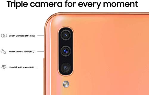 Samsung Galaxy A50 128GB 6.4-Inch FHD+ Android Dual-SIM Smartphone - Coral (UK Version) (Renewed)